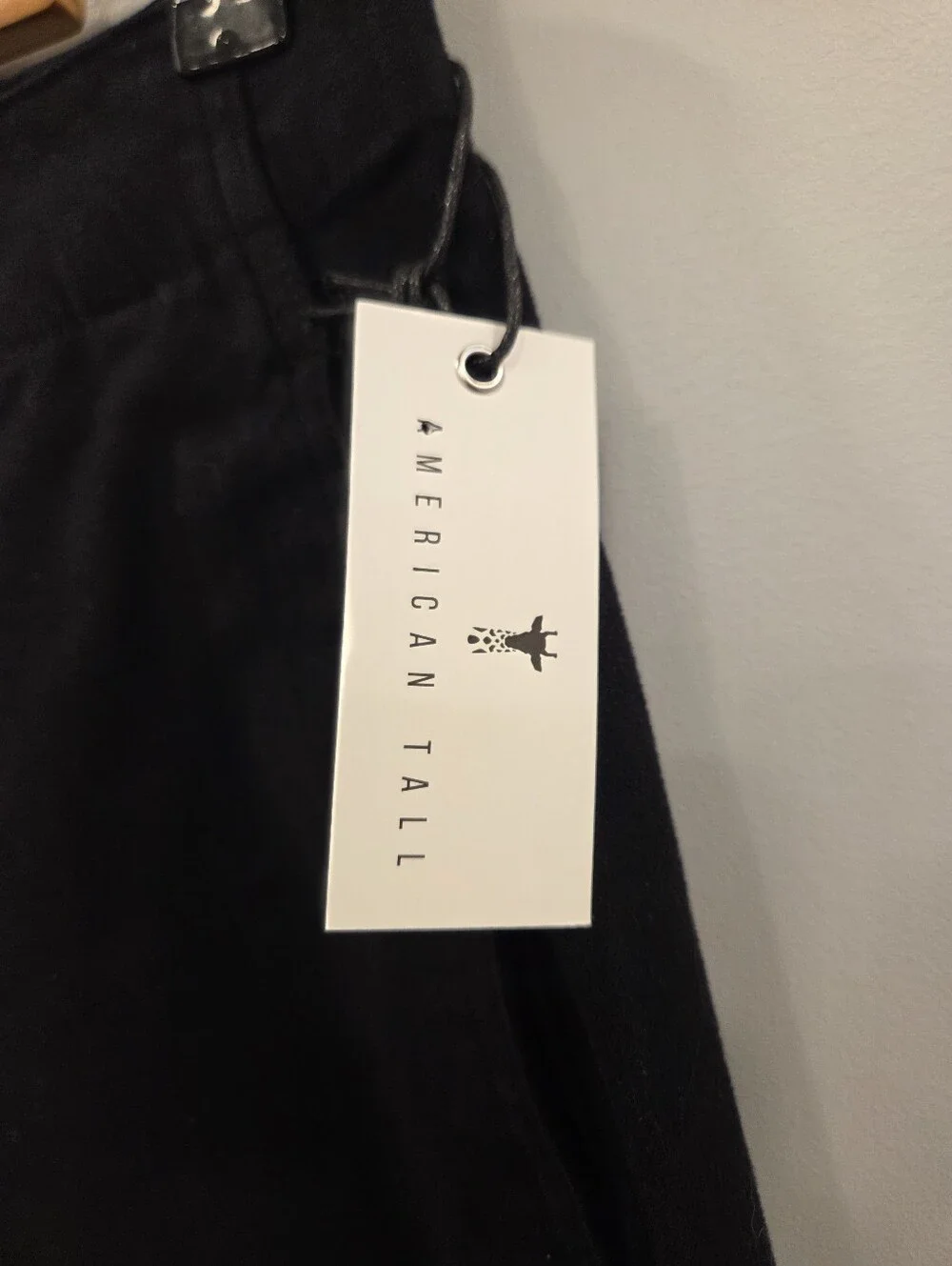 American Tall NWT Size 10 High Rise Wide Leg Flat Front Chinos Black - Picture 6 of 11
